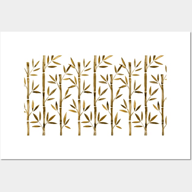 Sepia Bamboo Wall Art by CatCoq